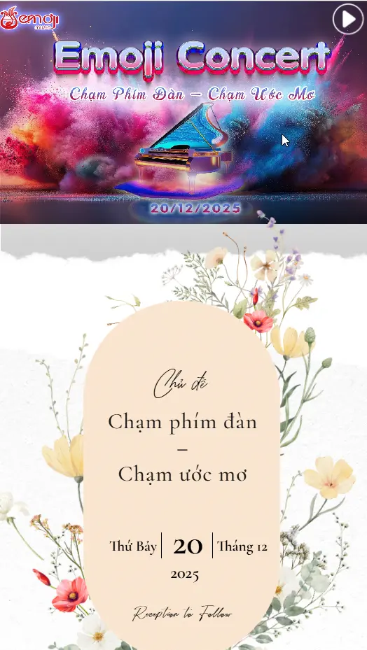 Thiệp mời sự kiện âm nhạc online