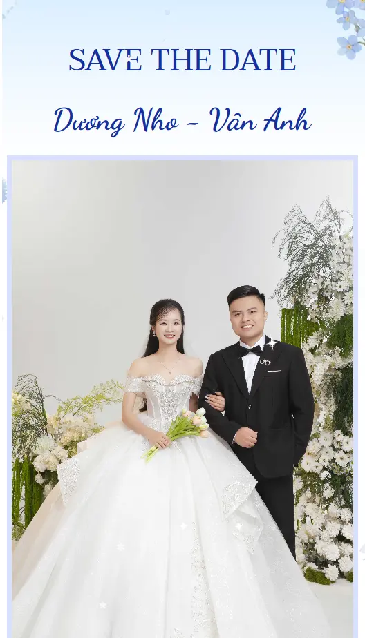 Thiệp cưới online nhẹ nhàng tình cảm 2.0