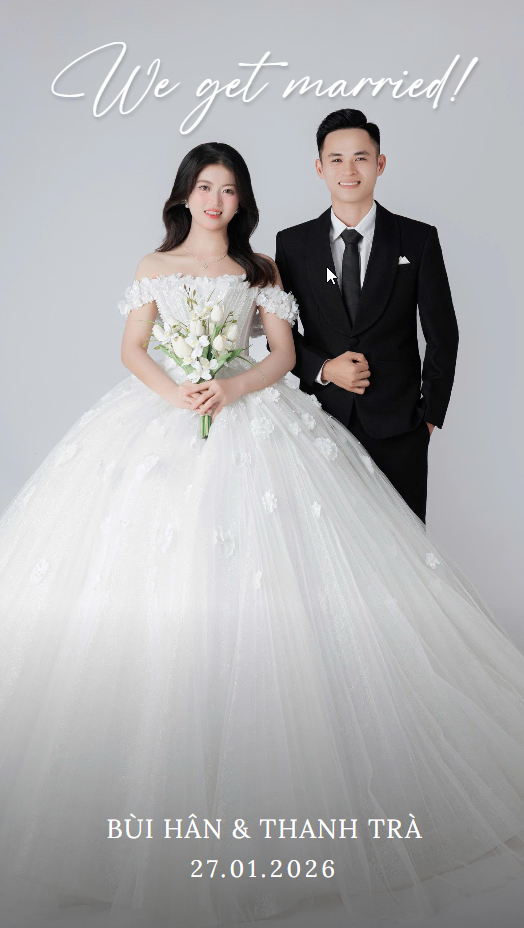 Thiệp cưới online hạnh phúc trăm năm